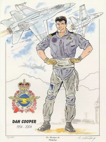 Affiche Dan Cooper 1954-2004 signée Albert Weinberg