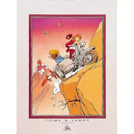 affiche Spirou Fantasio side-car Tome Janry