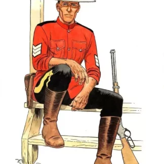 Affiche Trent Police montée Canadienne Léo offset signée