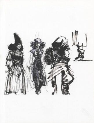 Thorgal, Rosinski, Ex-libris, Kriss,  études au feutre