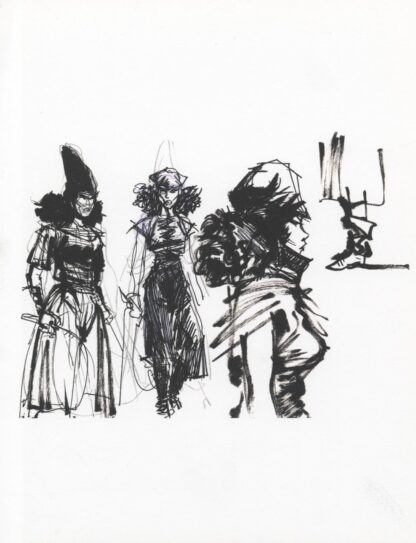 Thorgal, Rosinski, Ex-libris, Kriss,  études au feutre