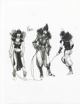 Thorgal, Rosinski, Ex-libris, Kriss au fouet, études au feutre
