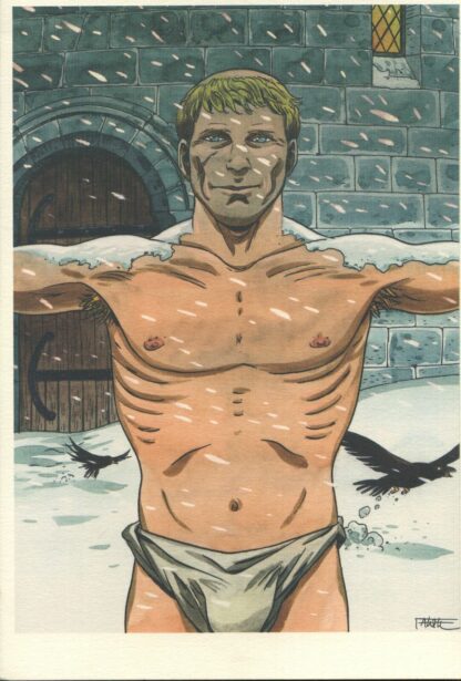 Convard, Falque, Wachs, I.N.R.I., Ex-libris offset, Homme nu sous la neige
