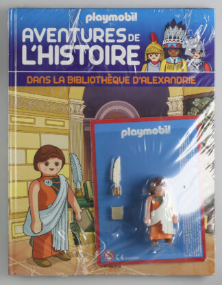 Playmobil, aventure de l'histoire, les grandes guerrières du moyen âge. La bd accompagnée de son Playmobil, Hypatie d'Alexandrie