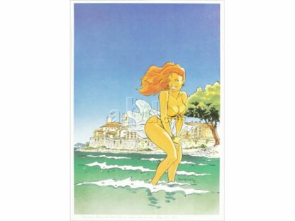 Meynet, Affiche offset, Femme à Antibes