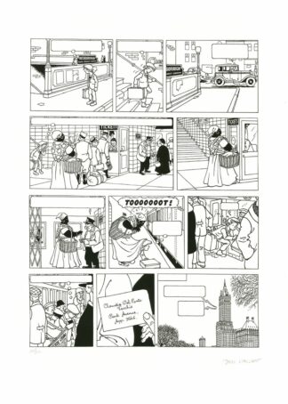Stallaert, Nino, Sérigraphie, Fac similé en sérigraphie d'une planche de Nino