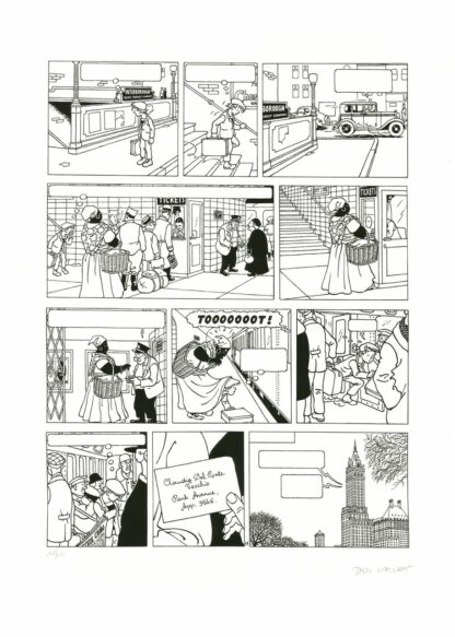 Stallaert, Nino, Sérigraphie, Fac similé en sérigraphie d'une planche de Nino