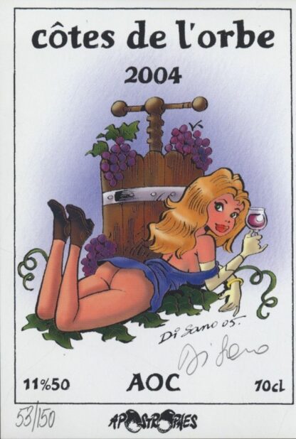 Di Sano, Alys et Vicky, Etiquette de vin, Femme, Côte de l'Orbe 2004