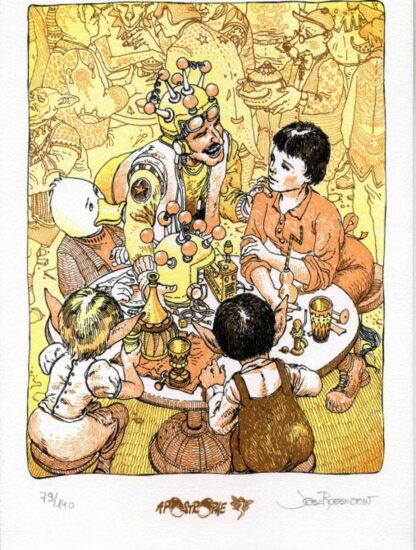 Roosevelt, La table de Vénus, Ex-libris sérigraphié signé, A table