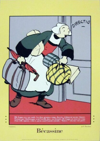Pinchon, Bécassine, Sérigraphie, Elle frappa avec son coude