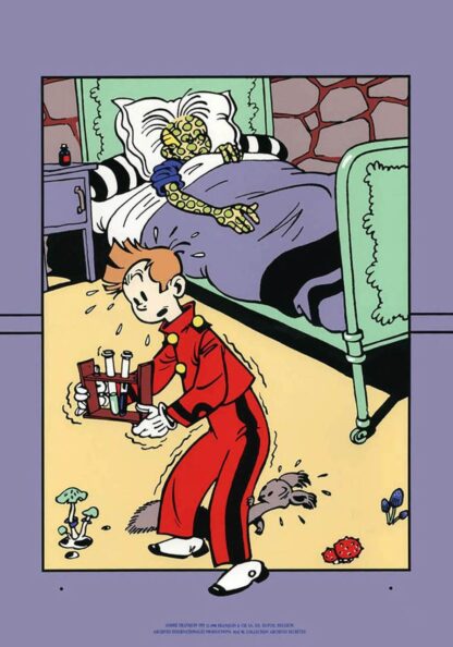 Franquin, Spirou et Fantasio, Sérigraphie, Fantasio malade