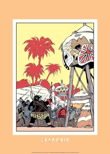 Franquin, Spirou et Fantasio, Sérigraphie, La Corne du Rhinocéros