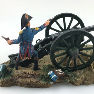Canon de la Bataille de Waterloo : Diorama L'histoire de l'artillerie : Napoléon : Figurine en métal 1/32-1