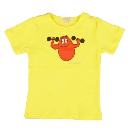 T-shirt Enfant Barbapapa Haltères manches longues jaune : taille 152/158