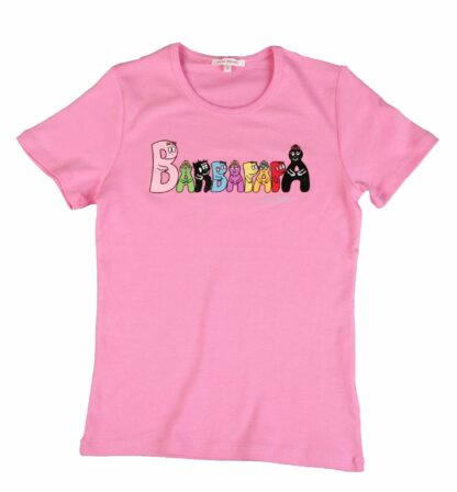 T-shirt Femme Barbapapa Logo manches courtes lilas : taille XS