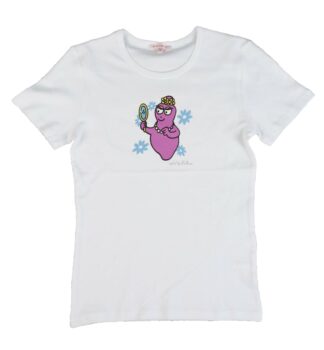 T-shirt Femme Barbapapa Miroir manches courtes blanc : taille XS