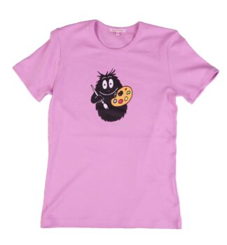 T-shirt Femme Barbapapa Peintre manches courtes lilas : taille XS