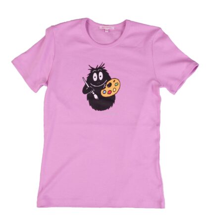 T-shirt Femme Barbapapa Peintre manches courtes lilas : taille XS