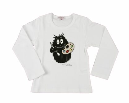 T-shirt Enfant Barbapapa Peintre manches longues blanc : taille 152/158