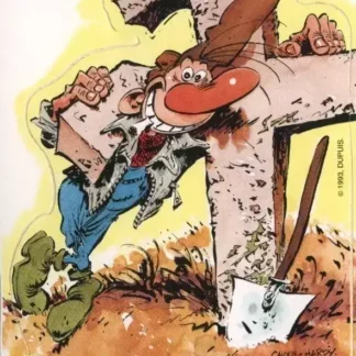 Autocollant Pierre Tombal Dupuis 1993 G. Raf Zerk néerlandais