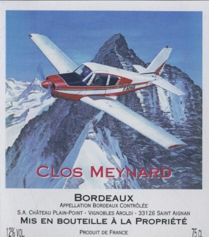 Buck Danny, Bergèse, Etiquette de vin, Cesna, Clos Meynard