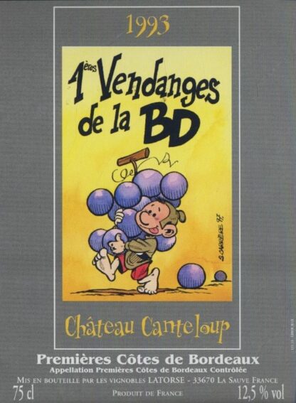 Carrère, Léo Loden, Etiquette de vin, 1ères vendanges de la BD, Château Canteloup 1993