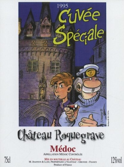 Carrère, Léo Loden, Etiquette de vin, Château Roquegrave 1995