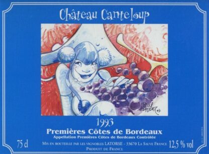 Gaudel, Les maitres cartographes, Etiquette de vin, Chateau Canteloup 1993