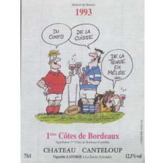 Iturria, Etiquette de vin, Rugby, Château Canteloup, 1993