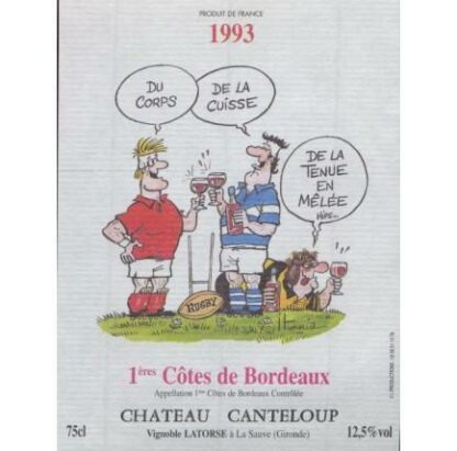Iturria, Etiquette de vin, Rugby, Château Canteloup, 1993