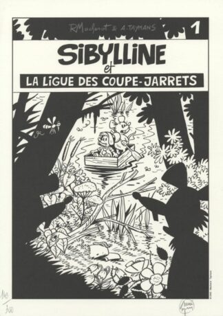 Taymans, Sibylline, Affiche offset signée, Sibylline et la ligue des coupe-jarrets