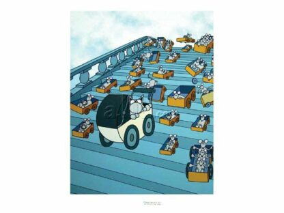 Le Chat de Geluck Le Landeau Affiche offset