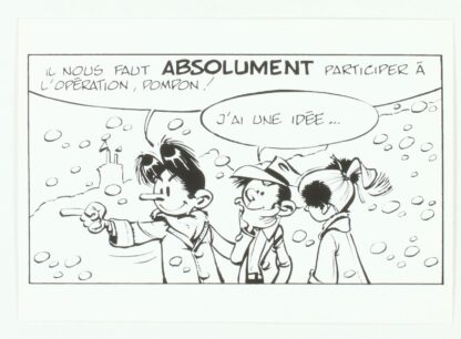 Modeste et Pompon par Mitteï : Carte postale BD