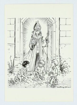 Illustration par Walthéry et Di Sano : Carte postale BD