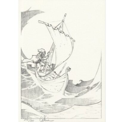 Cellier, Le Maître du hazard, Ex-libris signé, Le bateau
