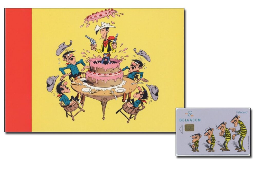 Lucky Luke Carte de téléphone Belgacom Les Daltons