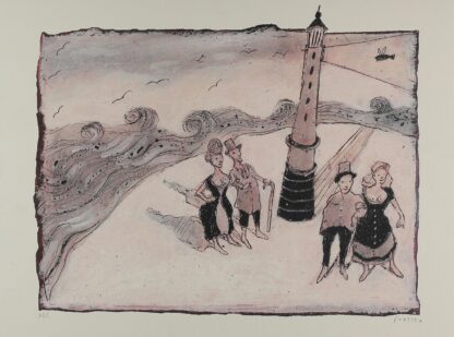 Fortier : Affiche offset signée : Le phare