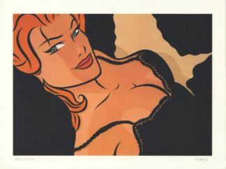 Walter Minus : Affiche offset signée : Visage de femme rousse