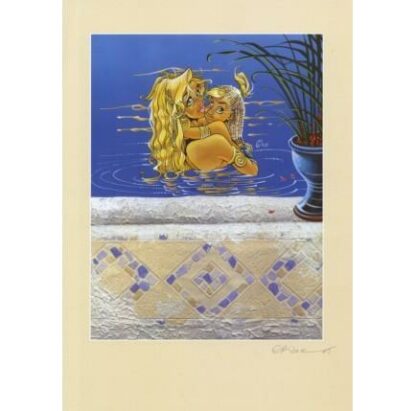 Crisse, Ex-libris Offset signé, La baignade