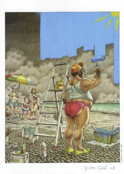 Jean solé : Ex-libris offset signé : Le Peintre