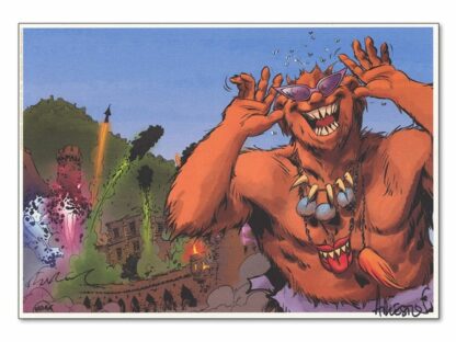 Arleston, Mourier, Trolls de Troy, Ex-libris offset signé, Feu d'artifice (Abd)
