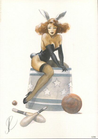 Pin-up Bunny - Ex-libris signé - Alberto Varanda