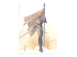 La Geste des Chevaliers Dragon - Guerrière - Ex-libris signé - Alberto Varanda