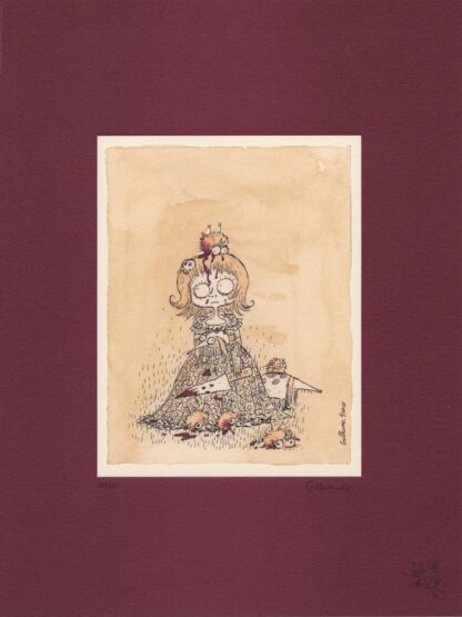 Billy Brouillard : Bianco : Affiche offset : La fille aux couteaux