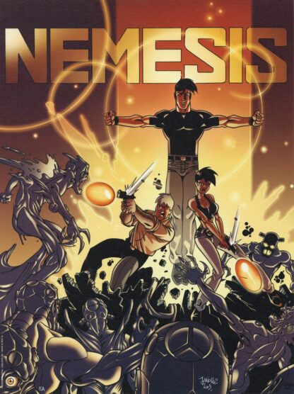 Janolle, Nemesis, Affiche offset signée, Combat