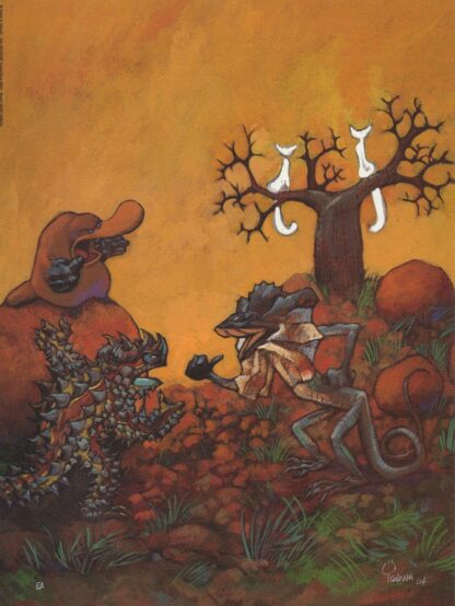 Yoann, Toto l'ornithorynque, Affiche offset signée, L'arbre aux chats