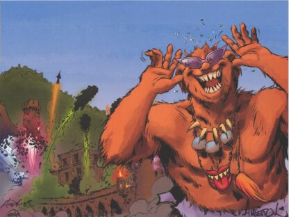 Mourier, Troll, Affiche offset signée, Feu d'artifice (version spéciale)