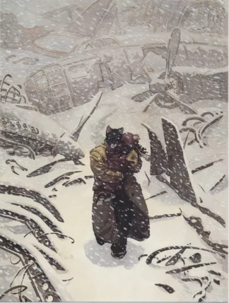 Affiche offset Blacksad Arctic Nation neige Juanjo Guarnido