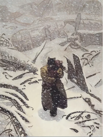 Affiche offset Blacksad Arctic Nation neige Juanjo Guarnido