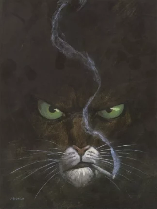 Affiche offset Blacksad Cigarette fumante Juanjo Guarnido
